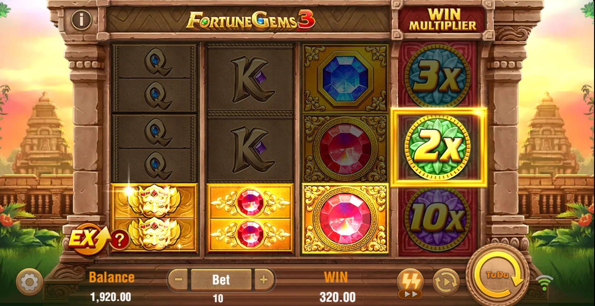 Fortune gems 3 win.